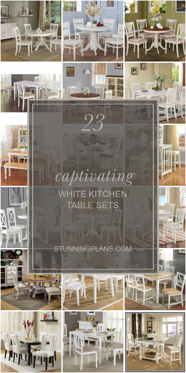 23 Captivating White Kitchen Table Sets - Home, Family, Style and Art Ideas